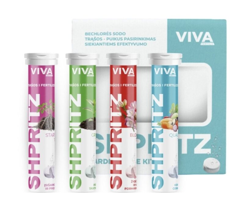 SHPRITZ GARDEN CARE KIT trąšų rinkinys, 4 tūbelės po 14 tablečių